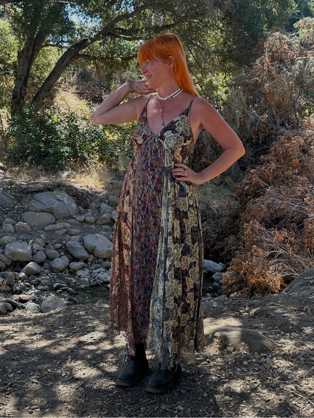 Anthropologie X Verb Metallic Maxi Dress XS